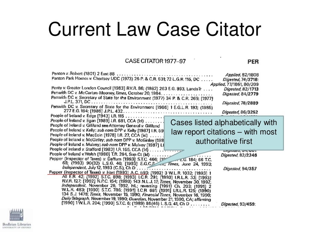 Finding case law