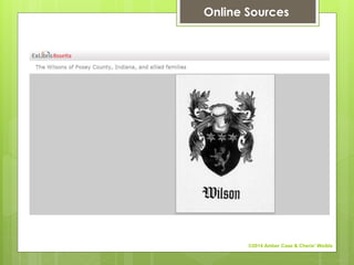 ©2014 Amber Case & Cherie' Weible
Online Sources
 