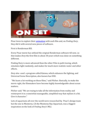 Bitdory Unknown Facts Revealed Of 3D Movie Finding Dory | PDF