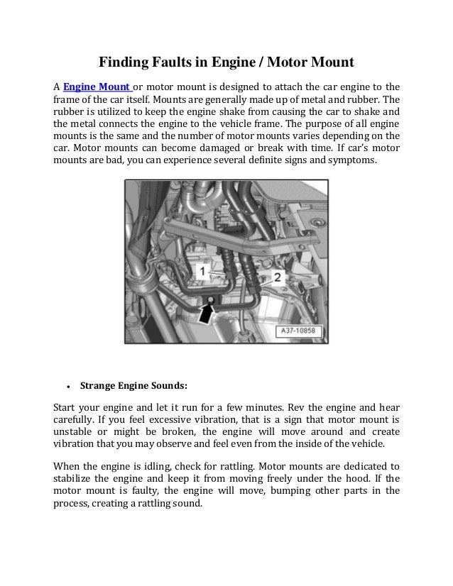 Finding Faults in Engine Motor Mount