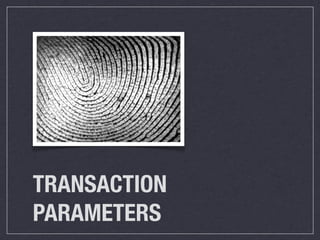 TRANSACTION
PARAMETERS
 