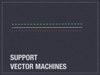 SUPPORT
VECTOR MACHINES
 