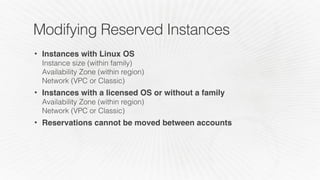 Testing account cost $2500 for each hour of June
Turn oﬀ 50% of Testing Instances for 4 hours per day
This example: Save $5,000 per month
 