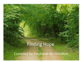 Finding Hope
Compiled by Stephanie M. Hamilton
 