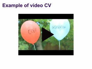 Example of video CV
 