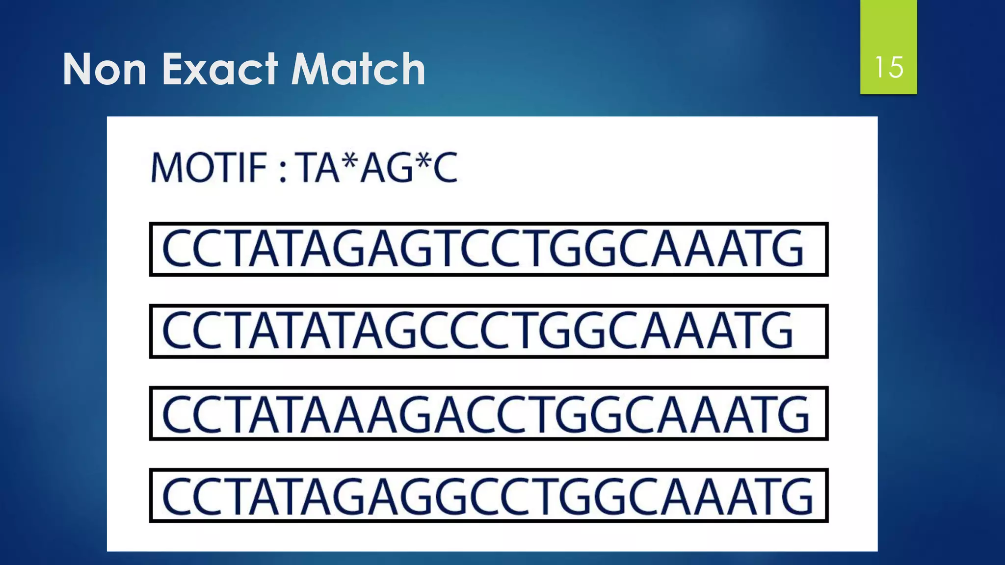 Non Exact Match 15
 