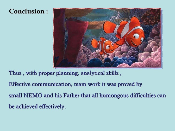 finding nemo thesis statement