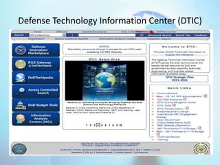 Defense Technology Information Center (DTIC)
• screen
 