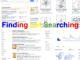 Finding not Searching
 