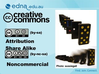Attribution  Share Alike Noncommercial Photo: aussiegall (by-sa) (by-nc-sa) 