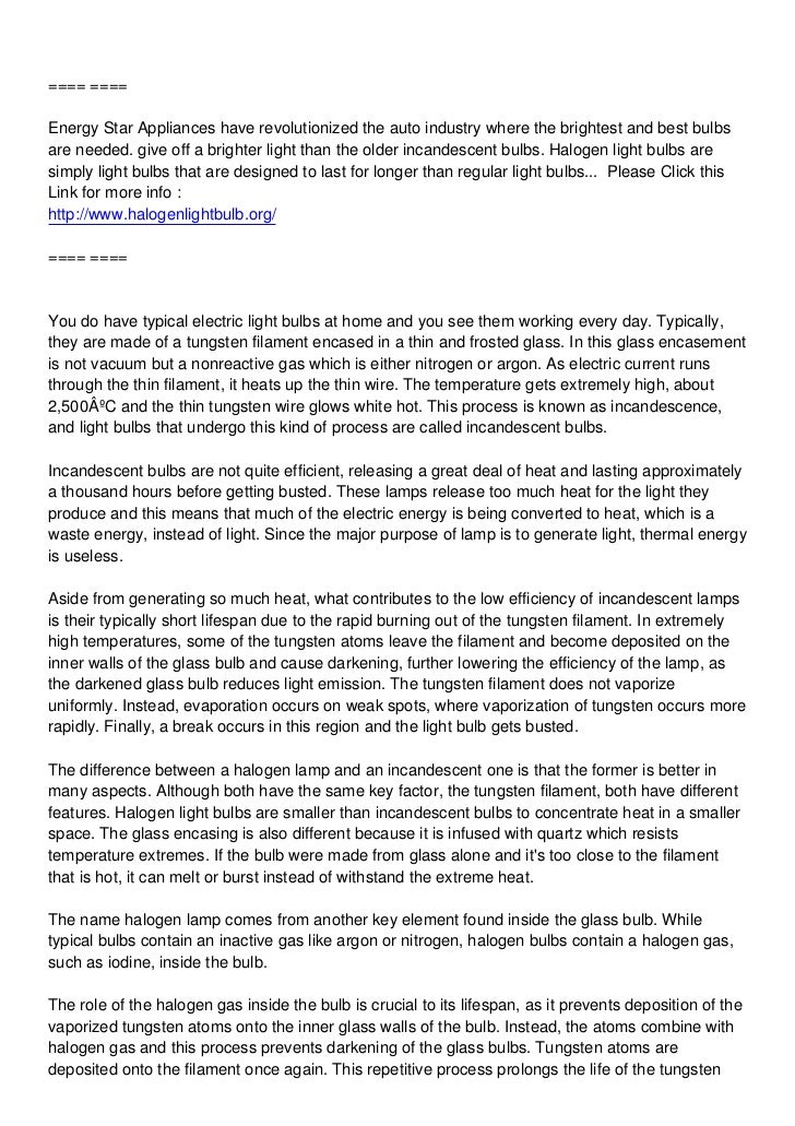 Finding Out the Many Advantages of Halogen Light Bulbs Over