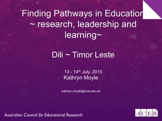 Finding pathways in education | PPTX