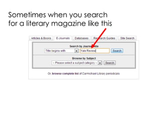 Sometimes when you search
for a literary magazine like this
 