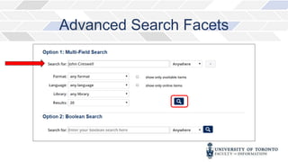 Advanced Search Facets
 