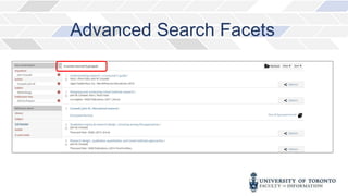 Advanced Search Facets
 