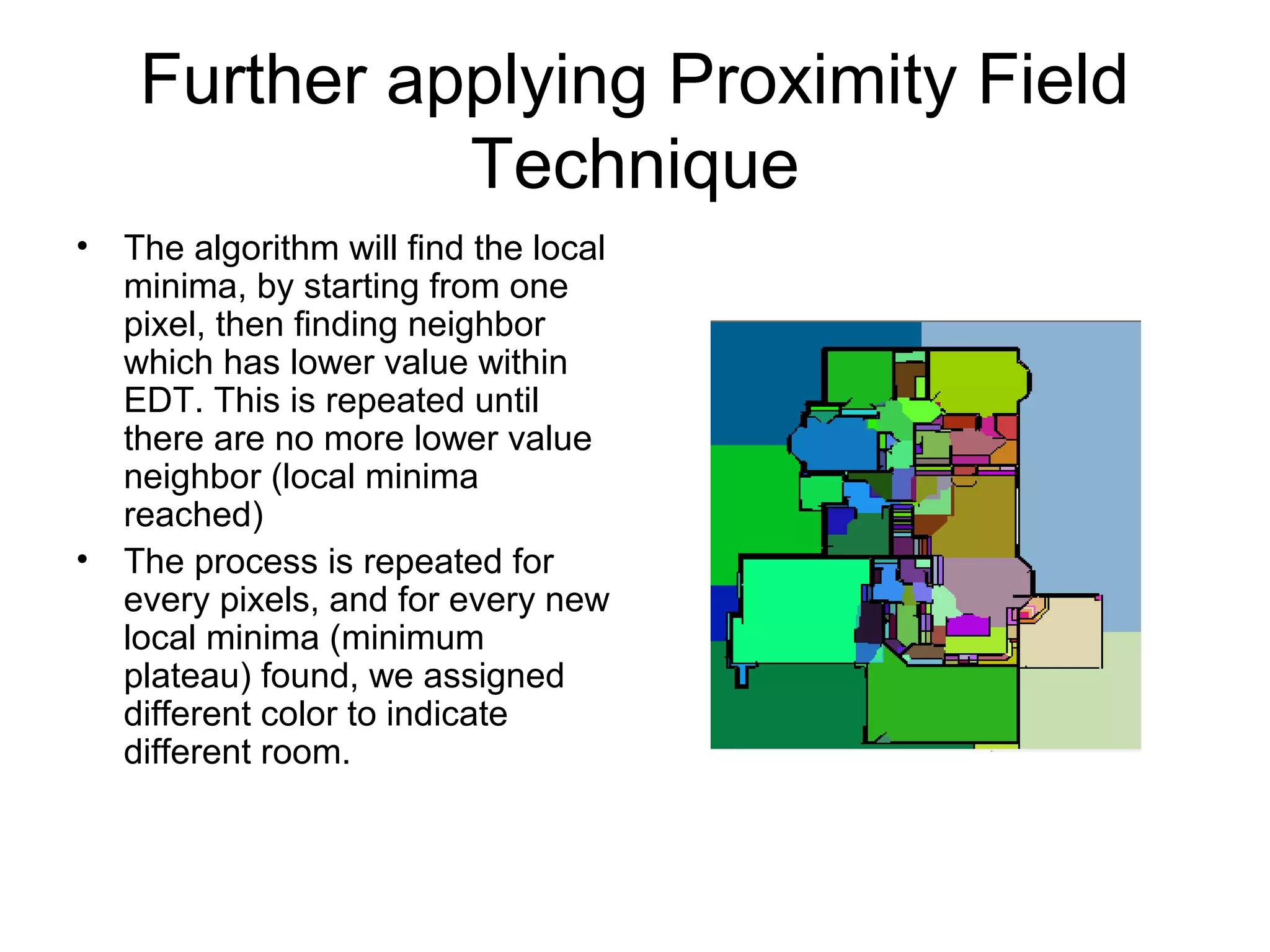 Finding room dimension within bitmap plan image | PPT