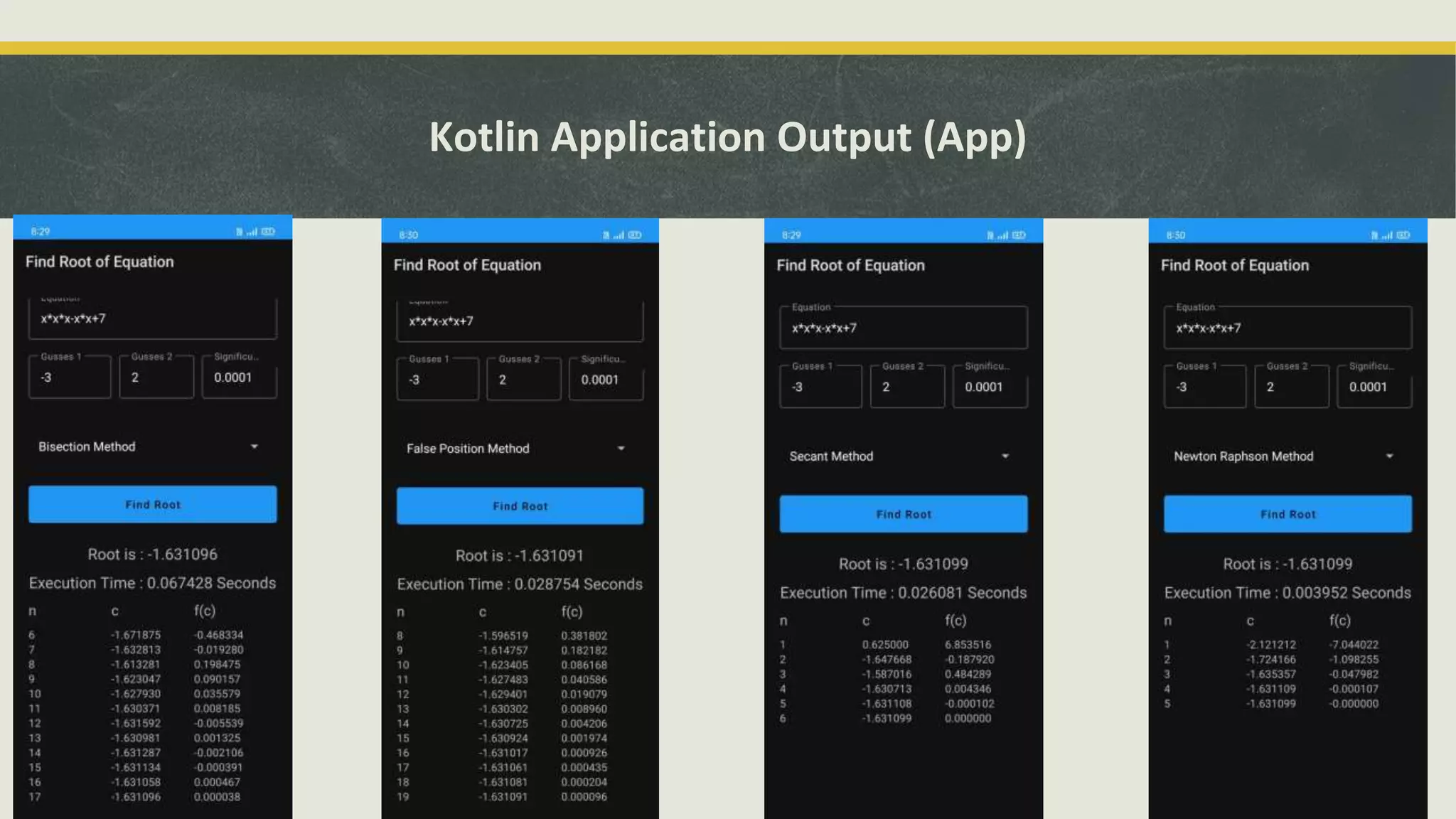 Kotlin Application Output (App)
 