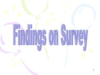 Findings on Survey 