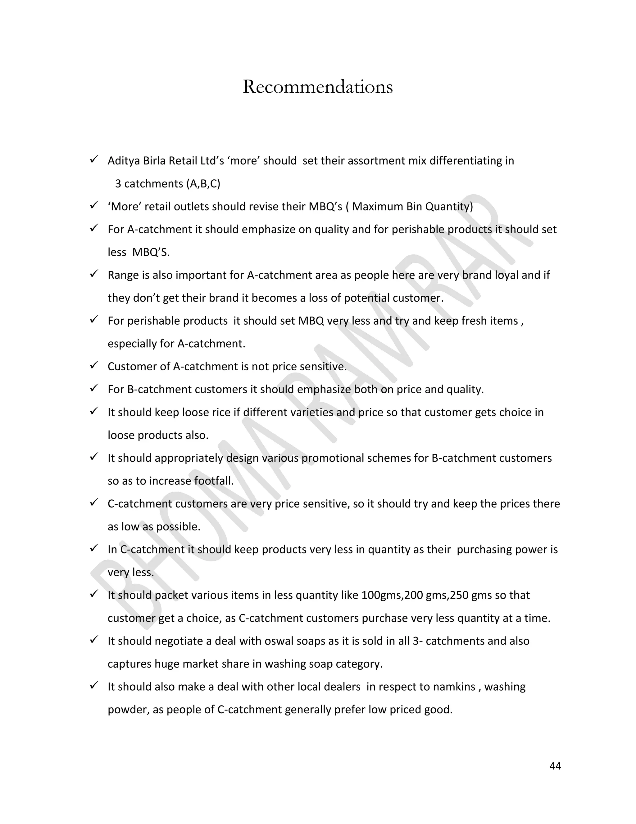 In fig 1.4 it can be seen that 70% of shopkeepers say that people here basically ask for 10 kg 