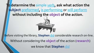 Finding subjects and verbs (1) | PPT