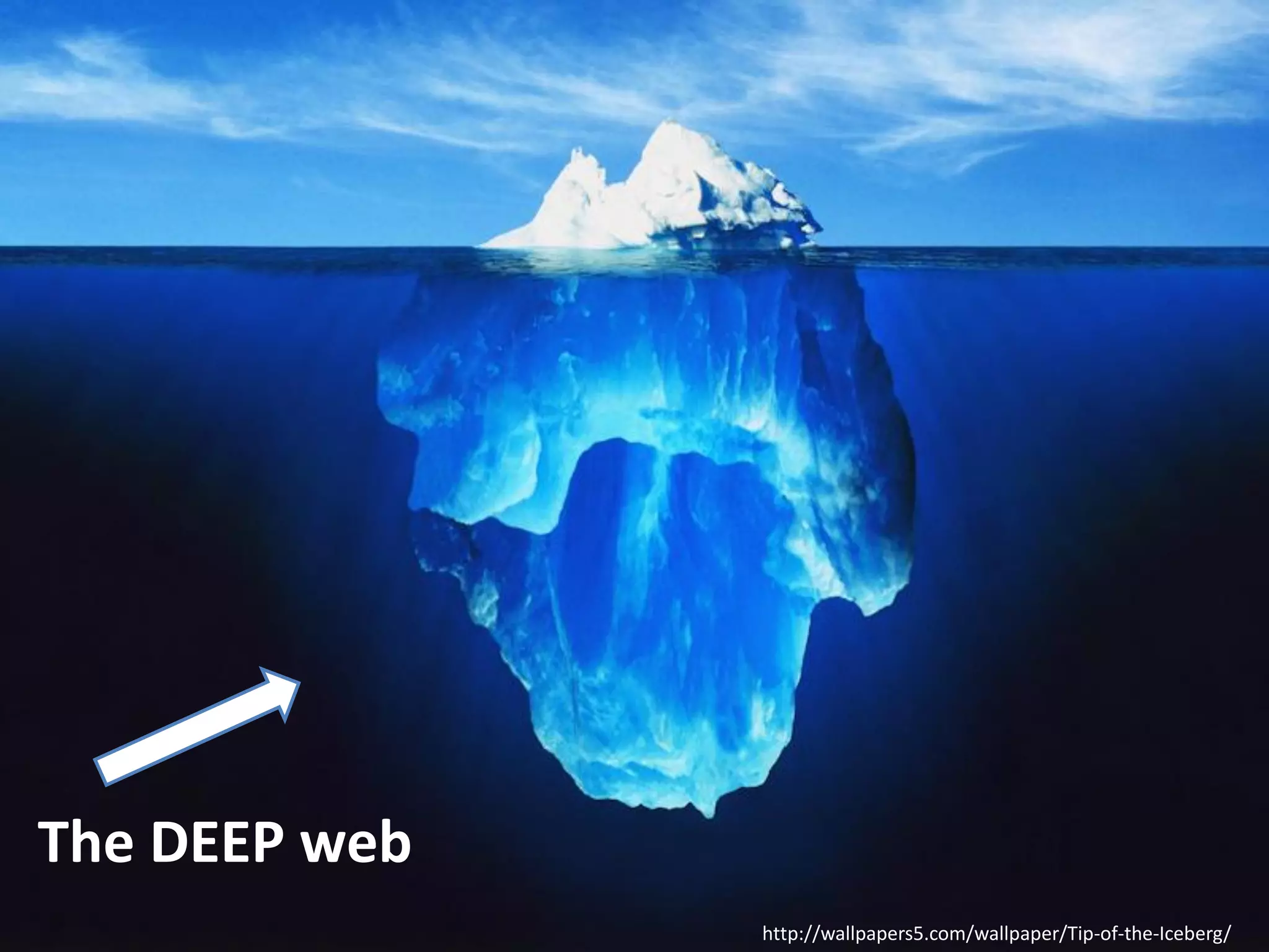 The DEEP web
http://wallpapers5.com/wallpaper/Tip-of-the-Iceberg/

 