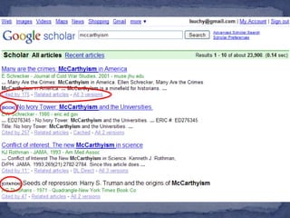 Things about Google ScholarNot all items are full text – many are citations or lead you to places you can purchase full textDon’t assume you have to purchase the item, bring the citation to the libraryWhen we look at databases next month you’ll see the difference between them and Scholar