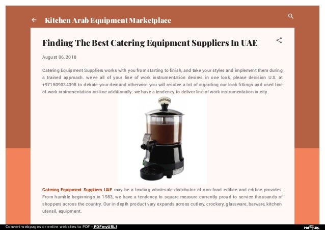 Finding The Best Catering Equipment Suppliers In Uae