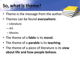 Finding themes in literature ppt | PPT