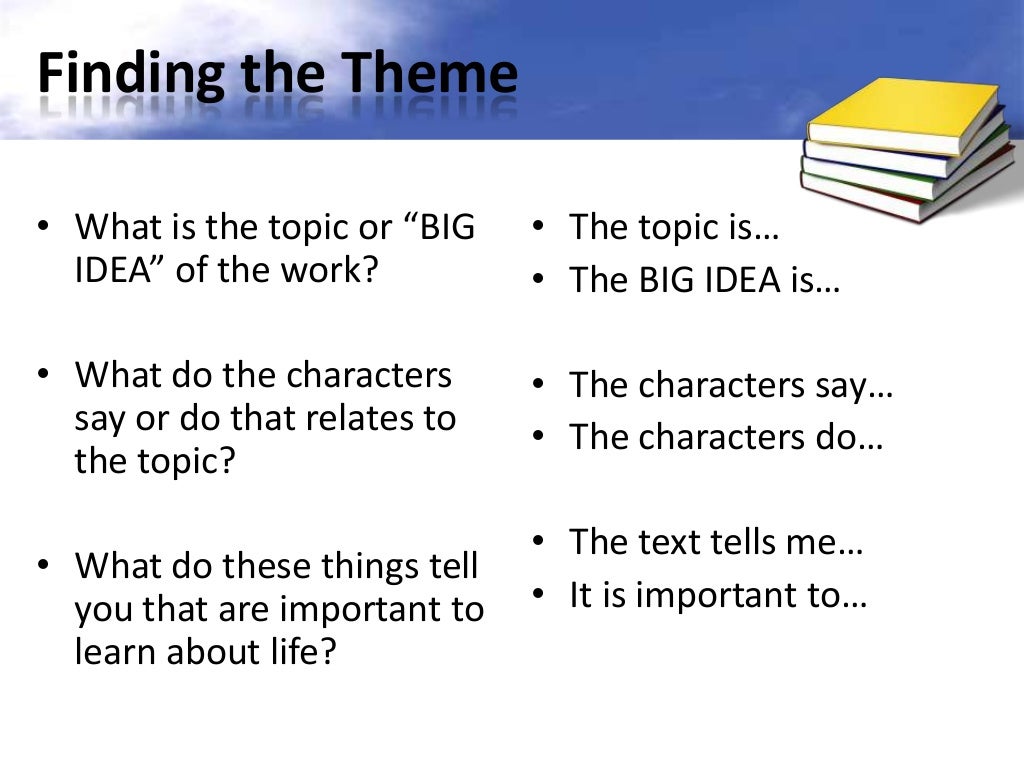 Finding themes in literature ppt