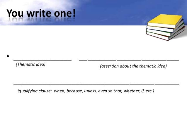How to write a theme sentence
