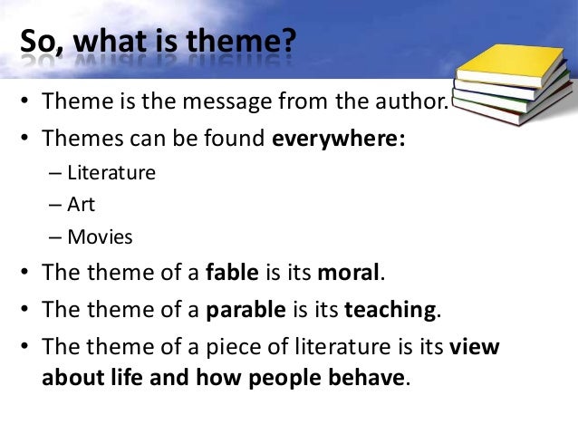 Finding themes in literature ppt