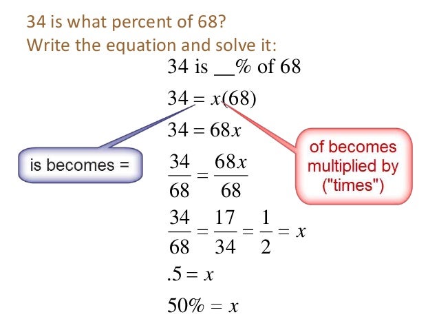 How do you solve percentages?