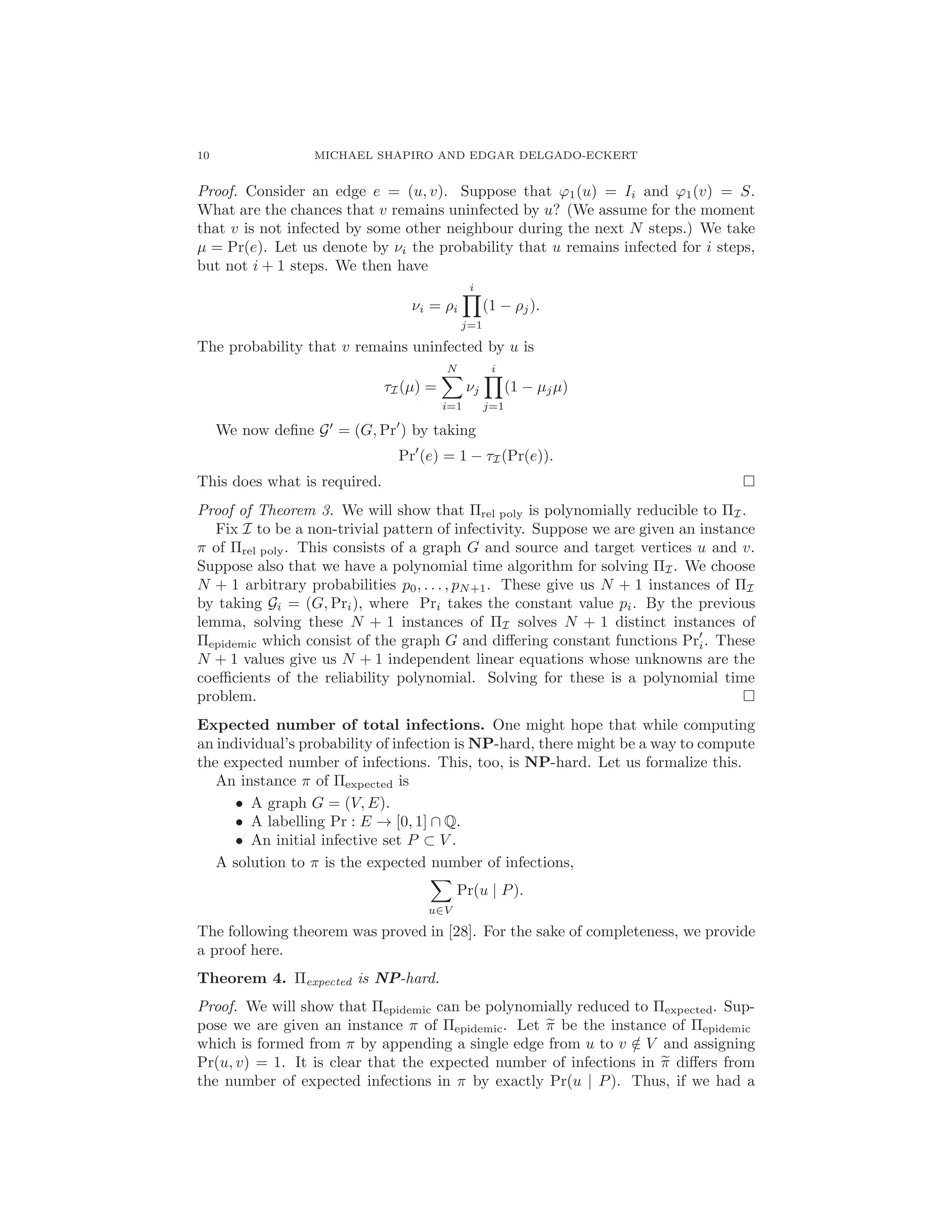 Finding the probability of infection in an sir network is np hard