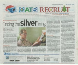 Finding the Silver Lining in The Straits Times 12 Dec 2013