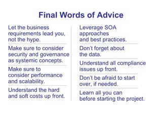 Final Words of Advice 