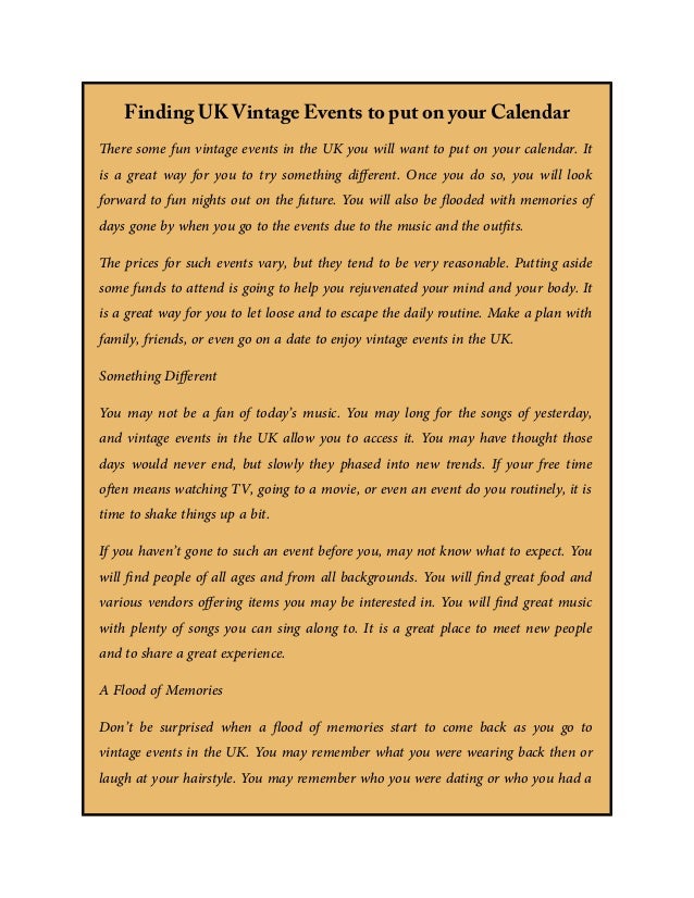 Vintage dating sites UK