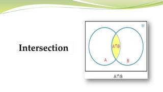 Finding union, intersection and complements | PPTX