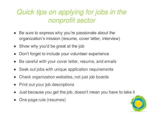 cover letter for non profit jobs