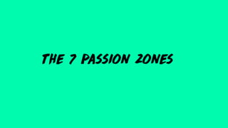 the 7 passion zones
 