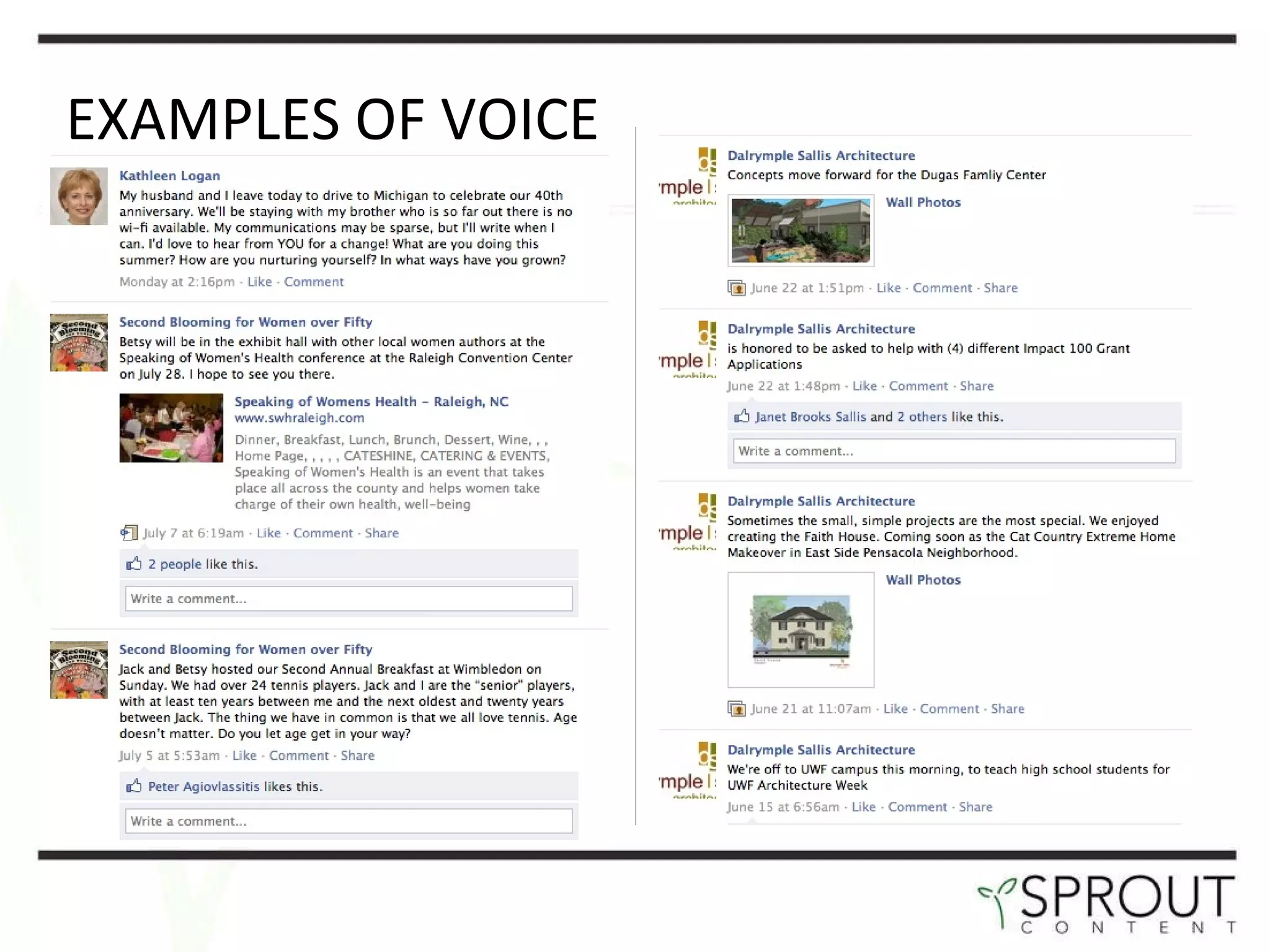 EXAMPLES OF VOICE 