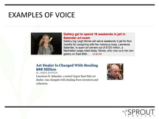 EXAMPLES OF VOICE