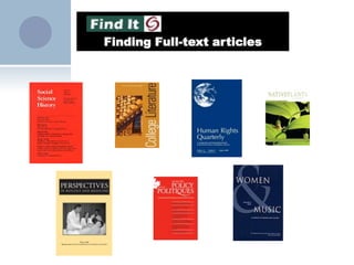 Finding Full-text articles 