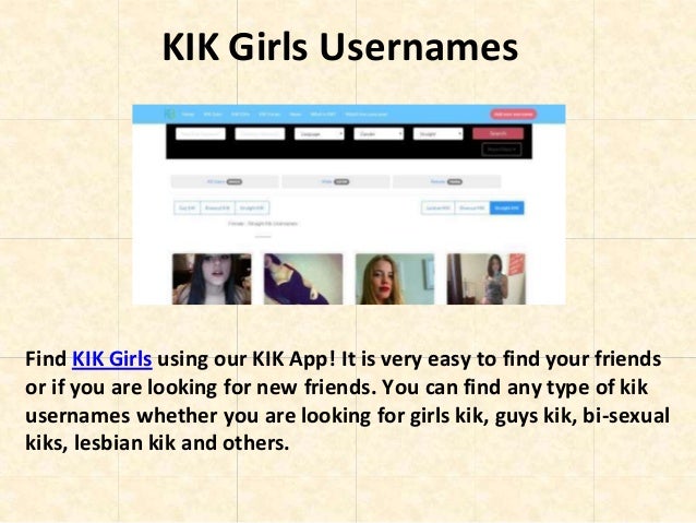 Kik girls. information. 