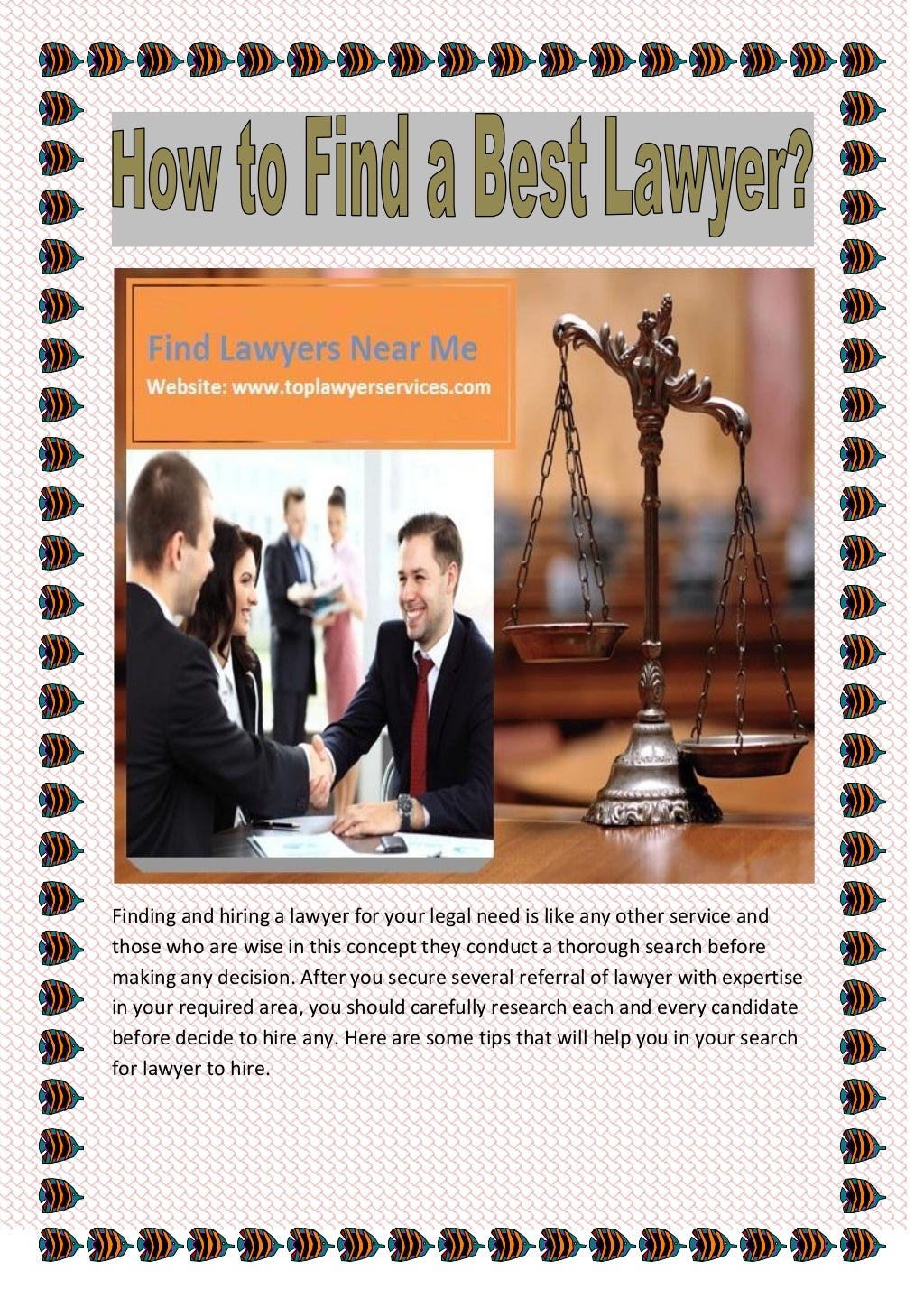 How to Find a Best Lawyer?