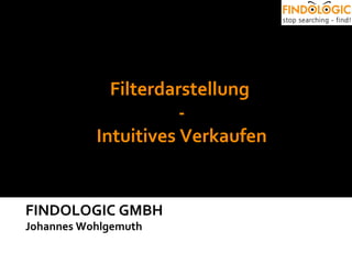 FINDOLOGIC GMBH
Johannes Wohlgemuth
Filterdarstellung
-
Intuitives Verkaufen
 