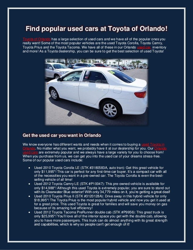 Used Car Dealerships Near Orlando Orlando Motors Used