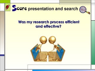 Was my research process efficient and effective?   