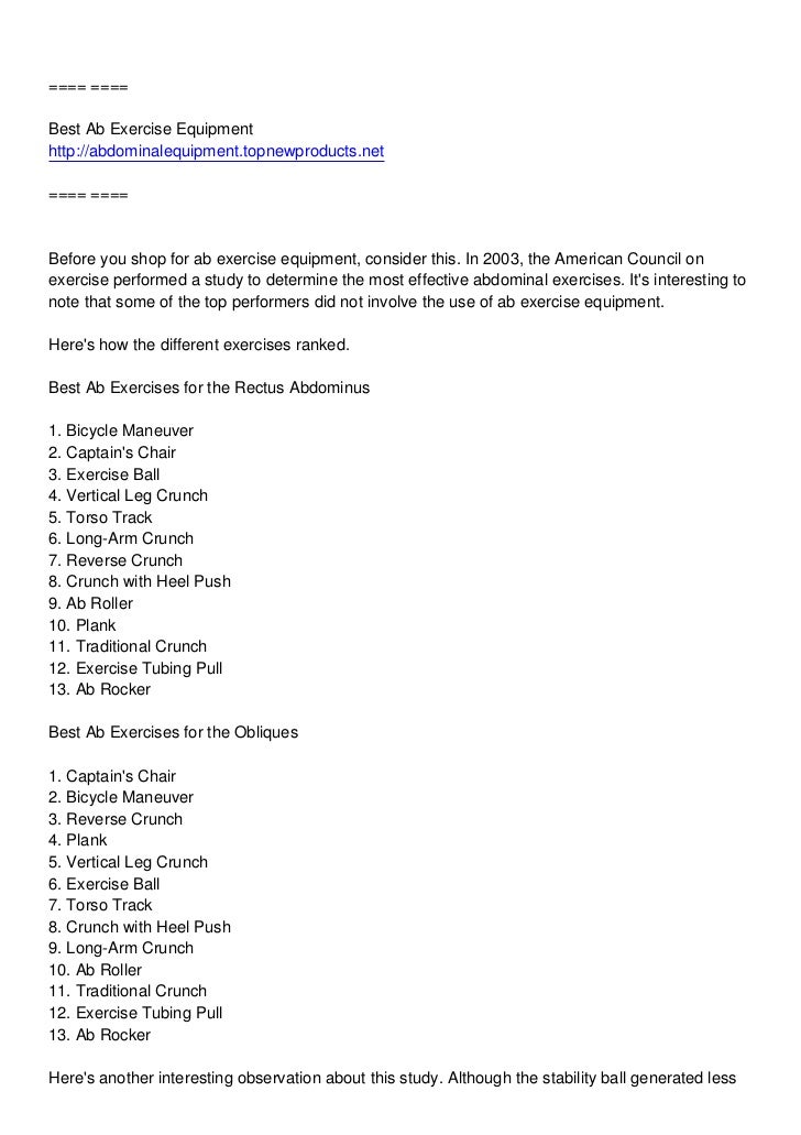 best ab workout equipment