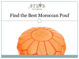Find the Best Moroccan Pouf
 
