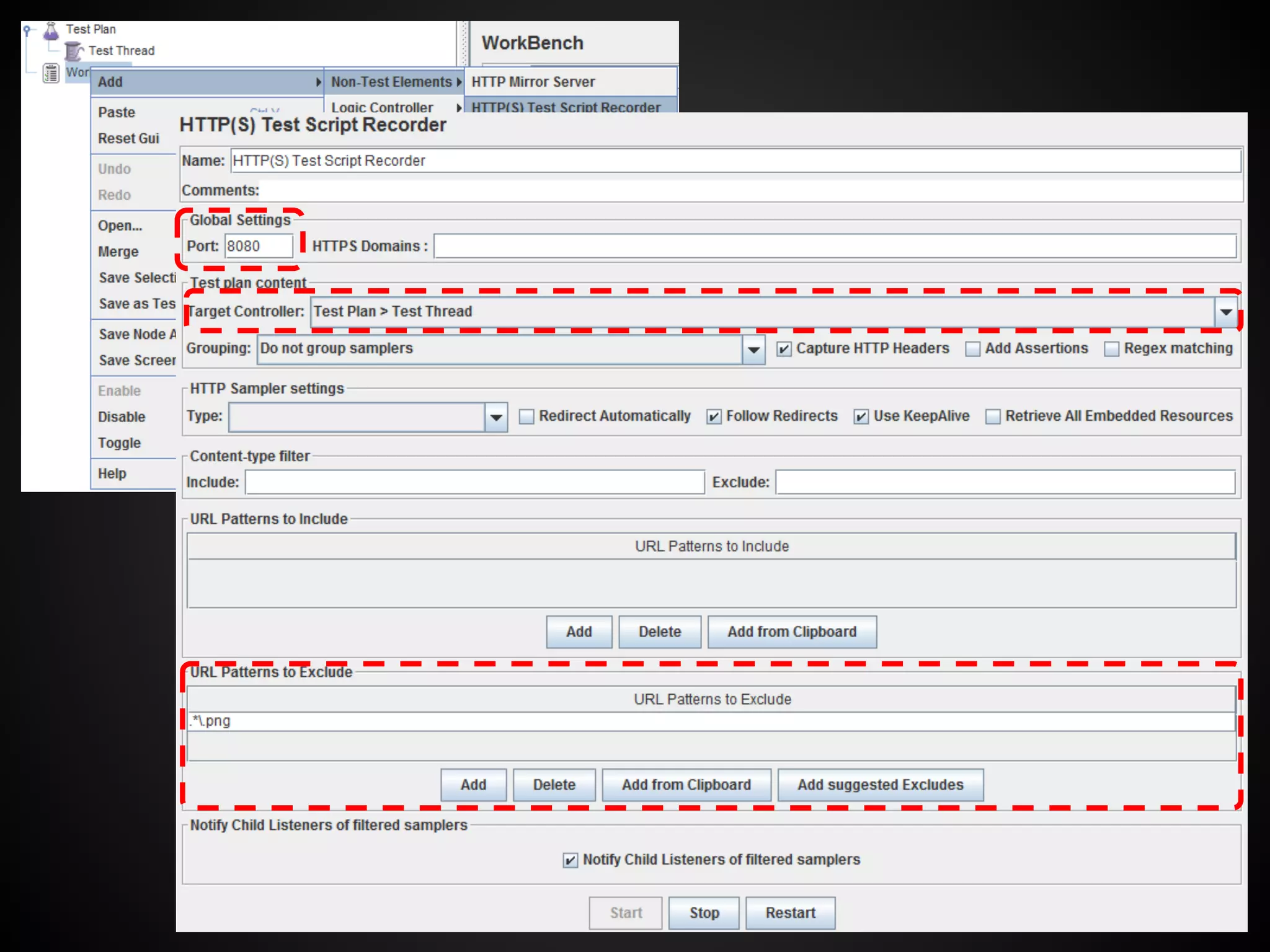 Open a browser which will go through this proxy
 